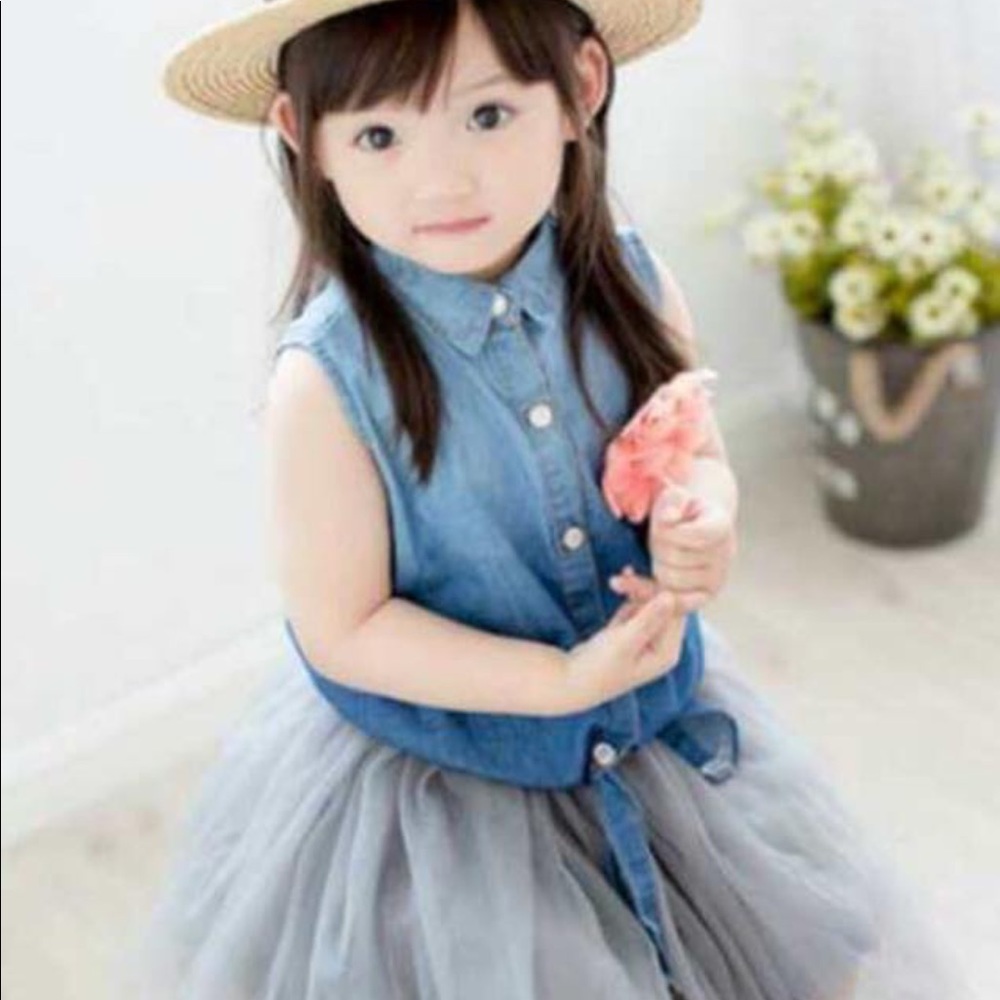 Denim skirt set
